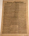 Gazette of the United States printed The Bill of Rights Constitutional amendments of which the States rejected two & passed ten at Newseum. Washington, DC.