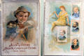 Cigarette cards album of famous American newspaper editors at Newseum. Washington, DC.