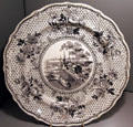 Erie Canal at Buffalo commemorative plate at National Museum of American History. Washington, DC.