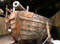 Gunboat Philadelphia fought British in Revolutionary War & was raised from Lake Champlain at National Museum of American History. Washington, DC.