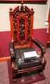 Mahogany arm chair which belonged to Edwin M. Stanton, Lincoln's Secretary of War at Smithsonian Castle. Washington, DC.