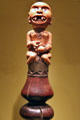 Ivory & wood staff & finial by Kongo peoples of Mayombe region of Democratic Republic of the Congo at National Museum of African Art. Washington, DC.