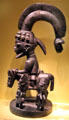 Wood equestrian figure by Yoruba peoples of Nigeria at National Museum of African Art. Washington, DC.