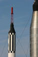 Mercury Redstone & Mercury Atlas with Mercury capsules at Kennedy Space Center. FL.