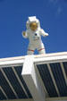 Astronaut space walk model above entrance at Kennedy Space Visitor Center. FL.