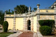 Semicircular wall in Vizcaya Garden. Miami, FL.