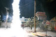Twister attraction with tornado in Universal Studios. Orlando, FL.