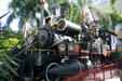 Doc's time-travel locomotive of Back to the Future The Ride© at Universal Studios. Orlando, FL.