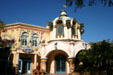 Domed building in Port of Entry village at Islands of Adventure. Orlando, FL.