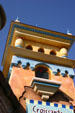 Moorish tower in Port of Entry village at Islands of Adventure. Orlando, FL.