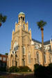 Mickve Israel Synagogue on Monterey Square for a congregation which arrived 1733. Savannah, GA.