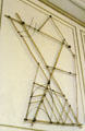 Polynesian navigational stick chart at Orchid at Mauna Lani Hotel. Big Island of Hawaii, HI.