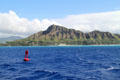 Diamond Head viewed from ocean. Waikiki, HI.