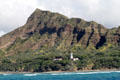 Diamond Head cliffs & lighthouse. Waikiki, HI.