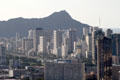 Waikiki & Diamond Head seen from Punchbowl Crater rim. Waikiki, HI.