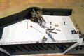 Model of long-range gun being loaded on Battery Randolph at U.S. Army Museum. Waikiki, HI.