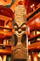 Wooden temple image from Kaua'i at Bishop Museum. Honolulu, HI.