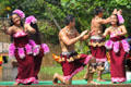 Samoan dancers in Rainbows of Paradise show at Polynesian Cultural Center. Laie, HI.