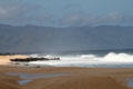 Banzai Pipeline breakers on rocks. HI.