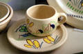 UP Adobe pattern cup & saucer used for Union Pacific national park lodges & resorts at Union Pacific Railroad Museum. Council Bluffs, IA.