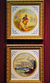Painted tile scenes from Abraham Lincoln's rail car at Union Pacific Railroad Museum. Council Bluffs, IA.