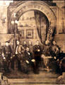 Graphic of Abraham Lincoln with Civil War Generals at Union Pacific Railroad Museum. Council Bluffs, IA.