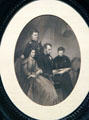 Graphic of Abraham Lincoln with his family at Union Pacific Railroad Museum. Council Bluffs, IA.