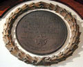 Plaque marking visit of Abraham Lincoln to Council Bluffs at Union Pacific Railroad Museum. Council Bluffs, IA.