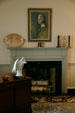 Lou Henry Hoover portrait over Hoover's retirement office fireplace at Hoover Museum. West Branch, IA.
