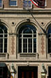 Facade detail of Symphony Center. Chicago, IL.