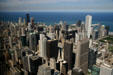 Skyline of the core of Chicago from Sears Tower. Chicago, IL.