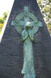 Sculpted cross with weeping cross on Monument to James Y. Sanger in Graceland Cemetery. Chicago, IL.