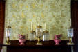 Candlesticks on parlor mantle of Lincoln home. Springfield, IL.