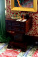 Mrs. Lincoln's sewing basket in Lincoln home. Springfield, IL.