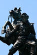 Civil War officer with horse on Lincoln's Tomb. Springfield, IL.