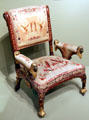 Egyptian revival armchair attrib. Pottier & Stymus of New York City at Art Institute of Chicago. Chicago, IL.