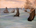 Steamboat Leaving Boulogne painting by Édouard Manet at Art Institute of Chicago. Chicago, IL.