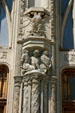 Gothic portal carvings of Scottish Rite Cathedral. Indianapolis, IN.