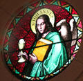 Evangelist John window in Old Cathedral. Vincennes, IN.