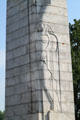 Relief sculpture of Indian by Raoul Josset on Lincoln Memorial Bridge across Wabash River. Vincennes, IN.