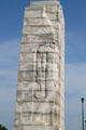 Relief sculpture of Indian by Raoul Josset on Lincoln Memorial Bridge across Wabash River. Vincennes, IN.
