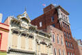 Historic Clothing Hall now destroyed by fire & tall Oliphant Building. Vincennes, IN.