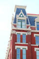 Corner Mansard tower of Eaton Hotel. Wichita, KS.