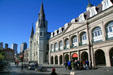 View of Jackson Square against downtown highrises. New Orleans, LA