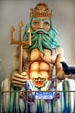 Mardi Gras Neptune float at Presbytère Museum. New Orleans, LA