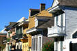View up Barracks Street from Bourbon. New Orleans, LA.