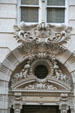 Rococo-style decoration over door of Norman Mayer Memorial Building. New Orleans, LA.