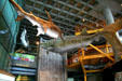 Shark models hang in entrance of Aquarium of the Americas. New Orleans, LA.