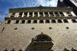 Tremont Temple facade with brick pattern & elaborate decorations. Boston, MA.
