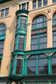 Bay windows on Bon Marche Building. Lowell, MA